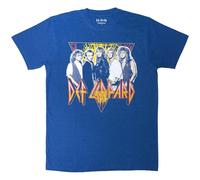 Rock Off officially licensed products Def Leppard Band Photo T Shirt M Blue