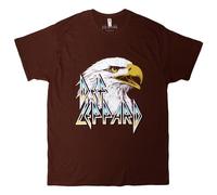 Rock Off officially Licensed Products Def Leppard Eagle Band Logo T-Shirt in Brown | Size: 2XL Rock Off officially Licensed Products Brown 2XL