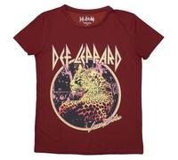 Rock Off officially licensed products Def Leppard Love Bites Women's T Shirt, red, M