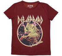 Rock Off officially licensed products Def Leppard Love Bites Women's T Shirt, red, S