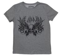 Rock Off officially licensed products Def Leppard Tribal Skull Womens T Shirt M Grey