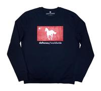 Rock Off officially licensed products Deftones Star and Pony Band Logo Sweatshirt L Navy