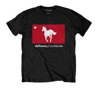 Rock Off officially licensed products Deftones Star and Pony Band Logo T Shirt M Black