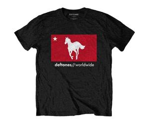 Rock Off officially licensed products Deftones Star and Pony Band Logo T Shirt M Black