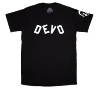 Devo Unisex T-Shirt: Booji Boy (Black) (Sleeve Print) (Medium)