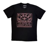 Rock Off officially Licensed Products Eagles Unisex Desperado Premium Carbon T-Shirt in Black | Size: Medium Rock Off officially Licensed Products Black M