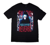 Rock Off officially licensed products Falling in Reverse Voice Collage T Shirt L Black