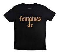 Rock Off officially licensed products Fontaines D C Gothic Band Logo T Shirt L Black