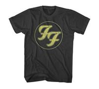 Rock Off officially licensed products Foo Fighters Distressed FF Logo T Shirt L Black