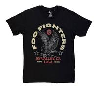Rock Off officially Licensed Products Foo Fighters Eagle USA Band Logo T-Shirt in Black | Size: 2XL Rock Off officially Licensed Products Black 2XL