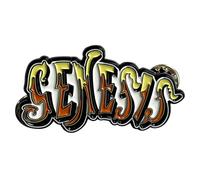 Rock Off officially Licensed Products Genesis Orange Classic Logo Pin Badge One Size