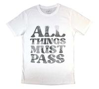 Rock Off officially licensed products George Harrison All Things Must Pass Text Infill T Shirt XXL White