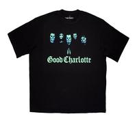 Rock Off officially licensed products Good Charlotte Generation RX Skulls Limited Edition 999 Oversized Boxy T Shirt XL Black