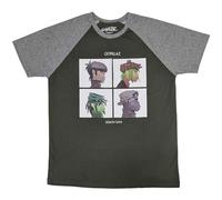 Rock Off officially licensed products Gorillaz Demon Days Raglan T Shirt M Green