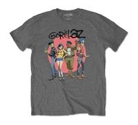Rock Off officially licensed products Gorillaz Group Circle Rise T Shirt XL Charcoal