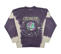 Rock Off officially Licensed Products Grateful Dead Cosmic Stealie Dip Dye Sweatshirt L Purple