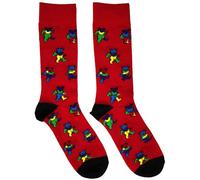 Grateful Dead Dancing Bears Ankle Socks UK Size 6-11, Red, UK Size 6-11