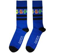 Grateful Dead Dancing Bears Stripe Ankle Socks UK Size 6-11, Blue, UK Size 6-11