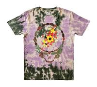 Rock Off officially licensed products Grateful Dead Dead Leaves and Bouquet Dye Wash T Shirt M White