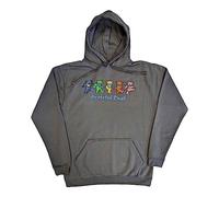 Rock Off officially licensed products Grateful Dead Hoodie Dancing Bears Band Logo Official Unisex Grey Pullover XL