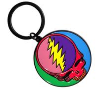 Grateful Dead Multicoloured Steal Your Face Keyring Keychain One Size