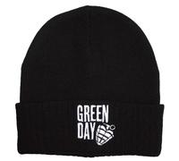 Rock Off Officially Licensed Products Green Day Stacked Logo and Grenade Beanie Hat One Size