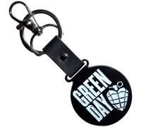 Rock Off officially licensed products Green Day Stacked Logo And Grenade Circle Keychain One Size