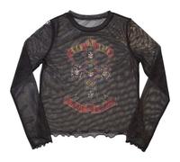 Rock Off officially licensed products Guns N' Roses Appetite for Destruction Long Sleeve Mesh Crop Top XL