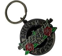 Rock Off officially licensed products Guns N' Roses Silver Circle Band Logo Keychain One Size