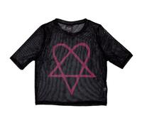 Rock Off officially licensed products HIM Pink Heartagram Mesh Crop Top L