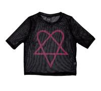 Rock Off officially licensed products HIM Pink Heartagram Mesh Crop Top L