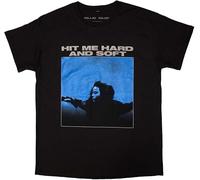 Rock Off Officially Licensed Products Hit Me Hard and Soft Tracklist T Shirt L Black