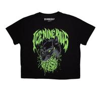 Rock Off officially licensed products Ice Nine Kills Wolf Band Logo Crop Top S Black