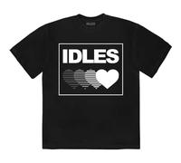 Rock Off officially licensed products Idles Gradient Heart T Shirt S Black