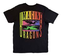 Rock Off officially Licensed Products Imagine Dragons Double Dragons Pocket T-Shirt in Black | Size: Medium Rock Off officially Licensed Products Black M