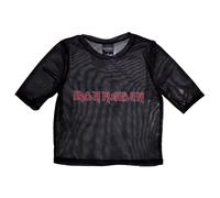 Band Logo Mesh Crop Top Iron Maiden Black M