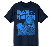 Rock Off officially licensed products Iron Maiden Est 1975 Life After Death Stamp T Shirt XXL Navy
