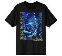 Rock Off officially licensed products Iron Maiden Fear of The Dark Blue Tone Eddie Vertical Logo T Shirt S
