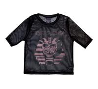 Rock Off officially licensed products Iron Maiden Powerslave Mummy Mesh Crop Top, Black, S