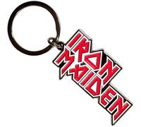 Iron Maiden Keychain - Stacked Band Logo - Officially Licensed - Red - One Size