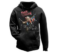 Rock Off officially licensed products Iron Maiden The Trooper Eddie Bruce Dickinson Official Unisex Hoodie Hooded Top (X-Large) Black