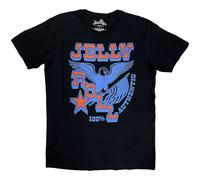 Rock Off officially Licensed Products Jelly Roll Eagle Flag T-Shirt in Black | Size: 2XL Rock Off officially Licensed Products Black 2XL