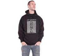 Joy Division Hoodie Unknown Pleasures Band Logo Official Mens Black Pullover M