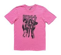 Rock Off officially Licensed Products KISS Dressed To Kill T-Shirt in Pink | Size: Medium Rock Off officially Licensed Products Pink M