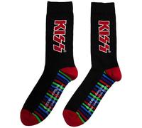 Rock Off officially licensed products KISS Red Logo And Stripes Ankle Socks One Size