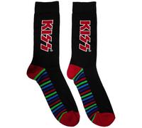 Rock Off officially licensed products KISS Red Logo And Stripes Ankle Socks One Size
