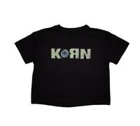 Rock Off officially licensed products Korn Doll Issues Band Logo Crop Top L Black
