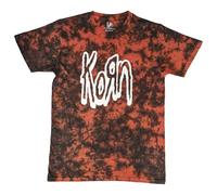 Rock Off officially Licensed Products Korn Logo Outline Band Logo Dye wash T Shirt M Red