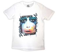 Rock Off officially licensed products Lady Gaga Artpop Facepaint T Shirt L White