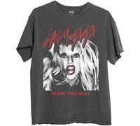 Rock Off officially licensed products Lady Gaga Born This Way Photo T Shirt M Charcoal